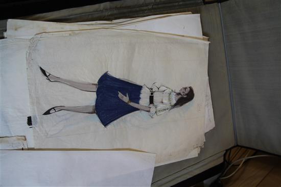John Furniss (b.1935) - Various costume designs for movies, 1960s-1970s